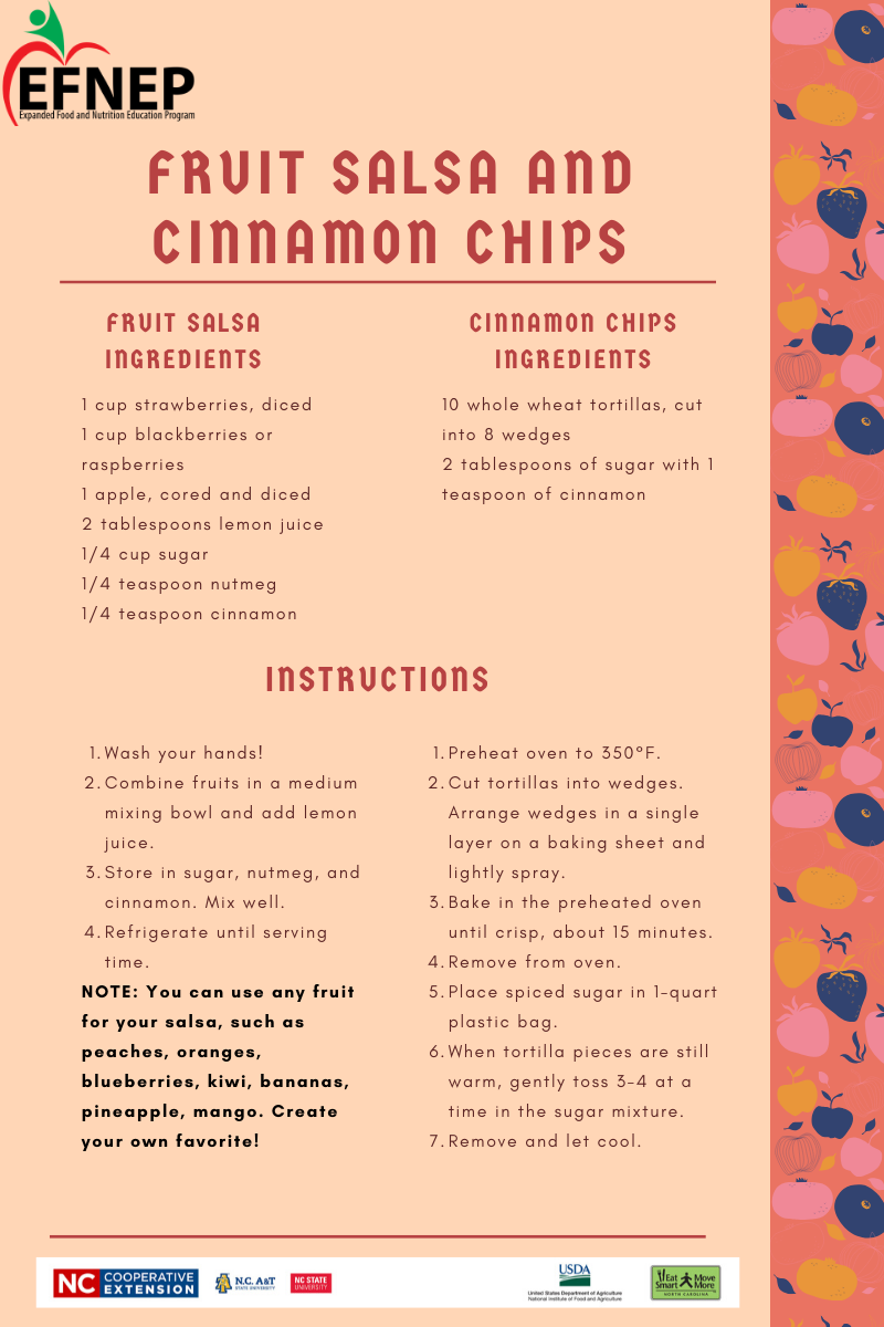 Fruit salsa and cinnamon chips
