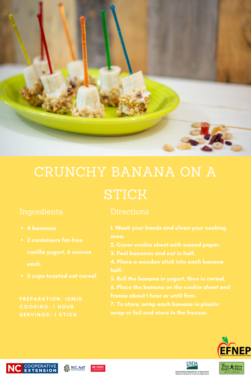 Crunchy banana on a stick recipe