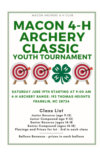 Macon 4-H Archery Flyer