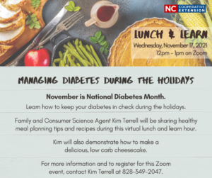 Cover photo for Lunch & Learn: Managing Diabetes During the Holidays