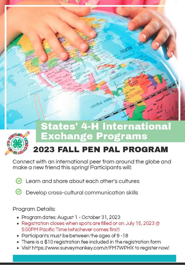 International Pen Pal Flyer