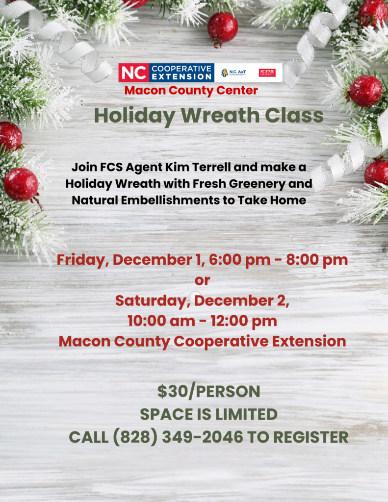 Holiday Wreath Making Flyer