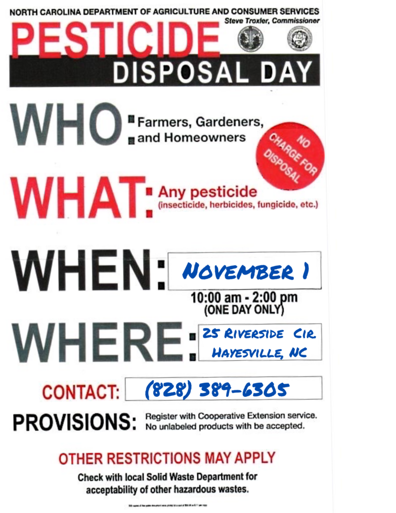 Pesticide Disposal Day Flyer