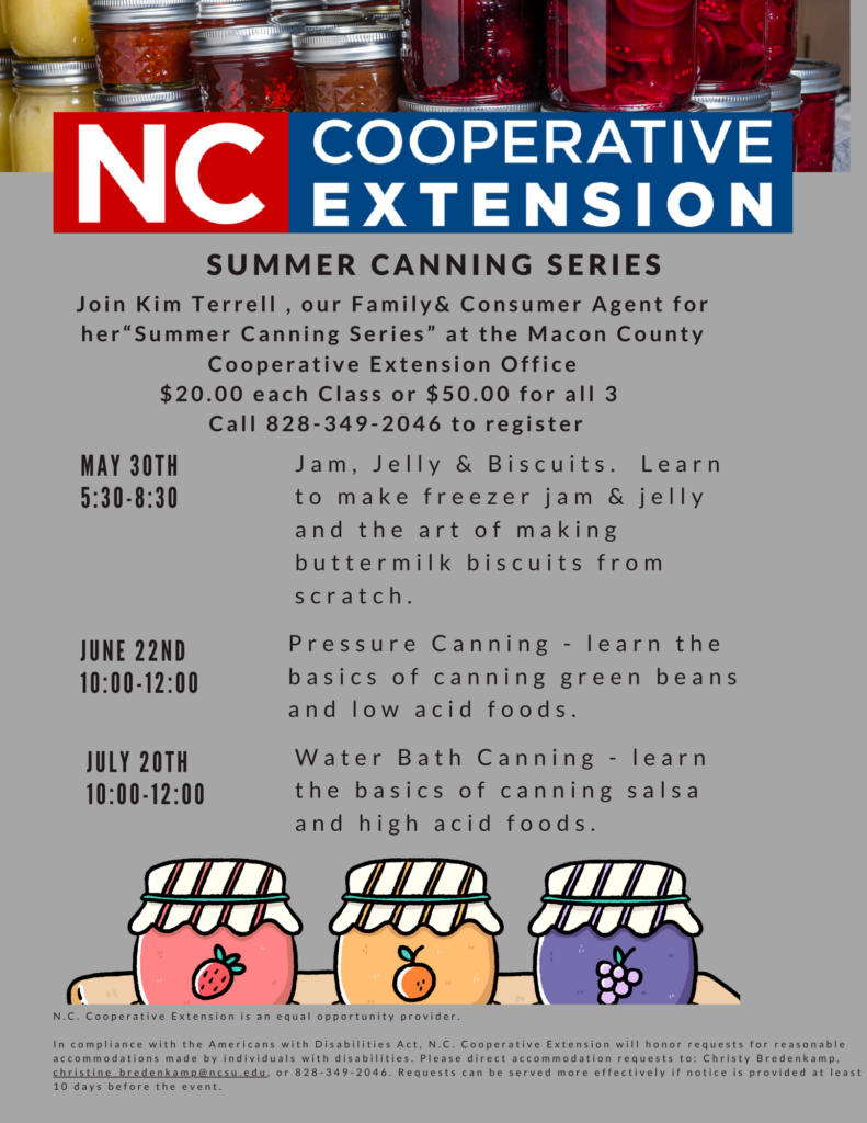 Summer Canning Series Flyer